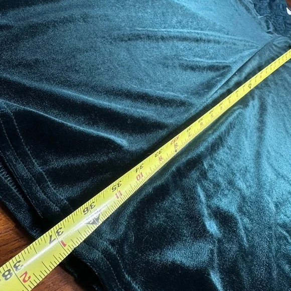 Vintage‎ Molly Malloy Evening Dress Maxi Sz 12 Kelly GREEN Burnout Velvet Formal - Picture 8 of 9